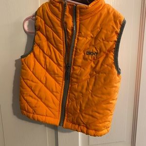 Toddler DKNY orange vest 18 months